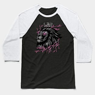 Lightning Leo (pink) Baseball T-Shirt